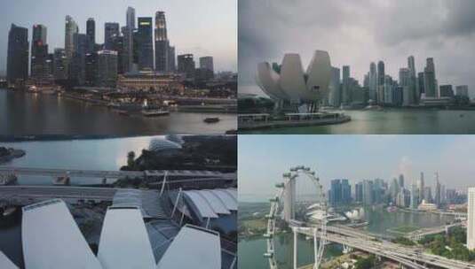 【合集】新加坡 风景 地标建筑 航运便利高清在线视频素材下载