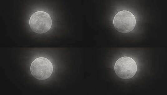 长焦镜头超级月亮超大月球高清在线视频素材下载