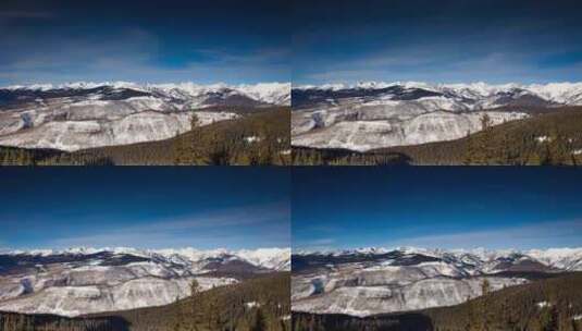 雪后的山坡实拍视频素材高清在线视频素材下载