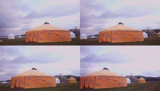 草原上的帐篷高清在线视频素材下载