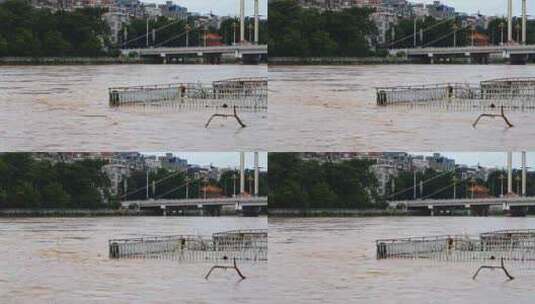 河流洪水洪涝水患高清在线视频素材下载