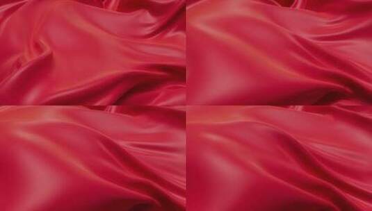 红色大气飘动的丝绸高清在线视频素材下载