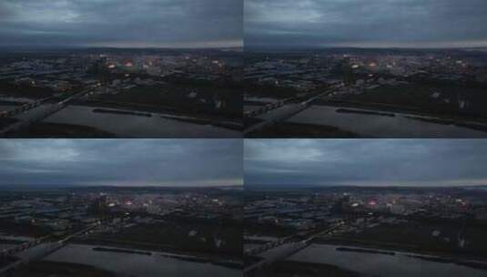 城市夜晚航拍高清在线视频素材下载