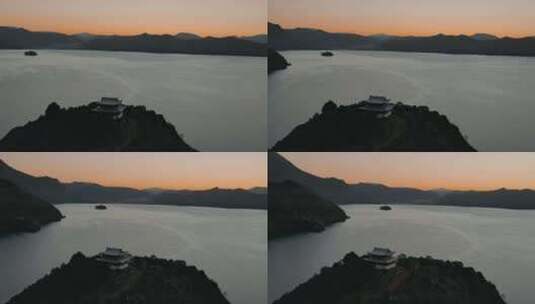 泸沽湖风景高清在线视频素材下载