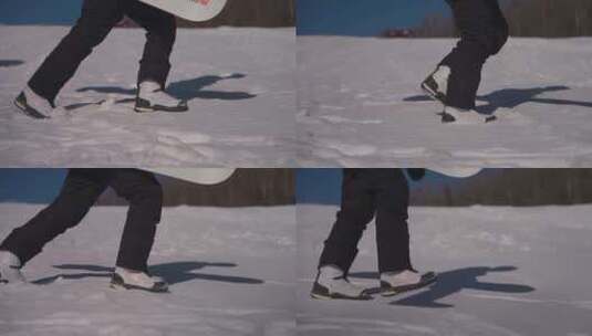 冬季 滑雪场 行走高清在线视频素材下载