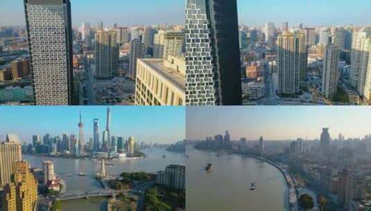 上海外滩乍浦路桥黄浦江苏州河陆家嘴风景视高清在线视频素材下载