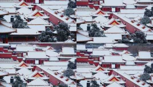 北京故宫紫禁城雪景高清在线视频素材下载