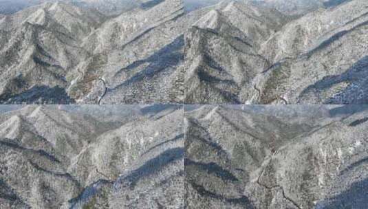 三清山景区北门冬季山脉雪景风光航拍高清在线视频素材下载