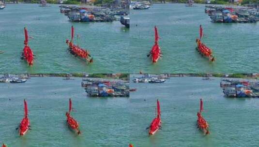 惠州惠东港口划龙舟 8高清在线视频素材下载