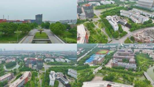 上海市闵行区华东师范大学闵行校区校园风景高清在线视频素材下载