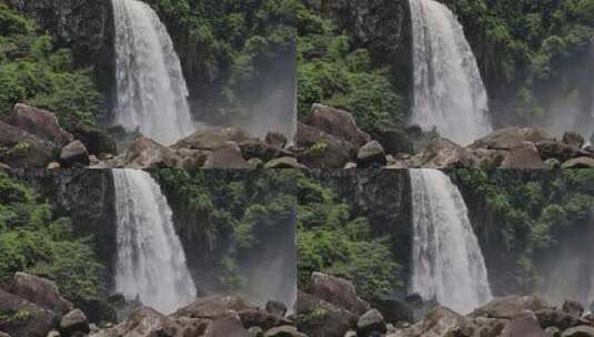 山间壮观的瀑布高清在线视频素材下载