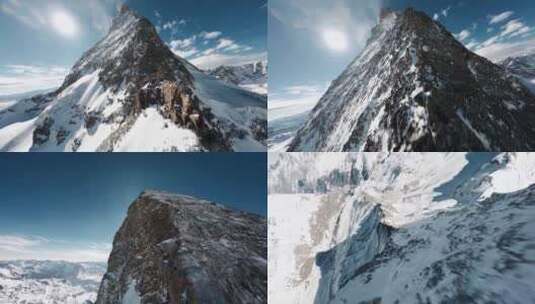 雪山峡谷高清在线视频素材下载