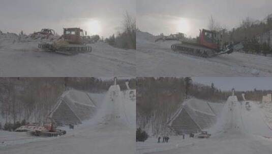 运作的铲雪车3高清在线视频素材下载