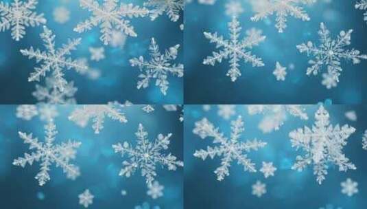 雪花冬季特写镜头高清在线视频素材下载