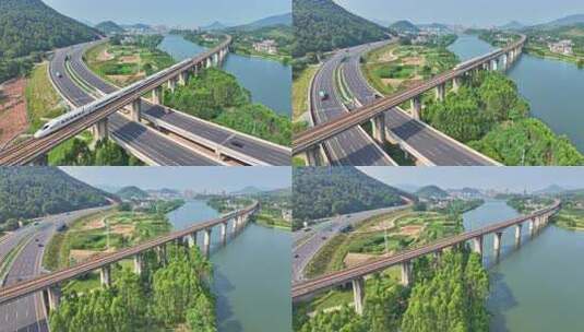 中国 高铁 动车 和谐号 复兴号 唯美高清在线视频素材下载