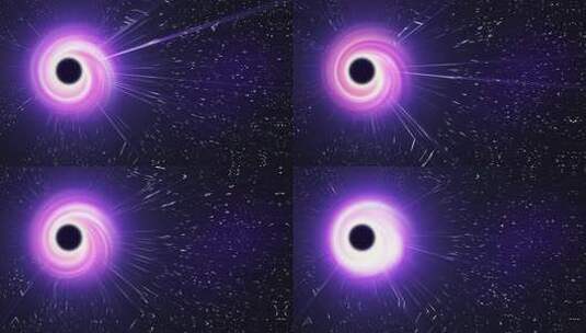 黑洞在太空中移动，抽象霓虹灯发光射线与N高清在线视频素材下载
