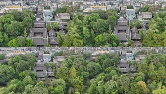 航拍四川眉山三苏祠4A景区高清在线视频素材下载