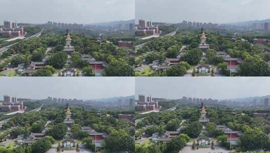 重庆华岩旅游风景区华岩寺航拍高清在线视频素材下载