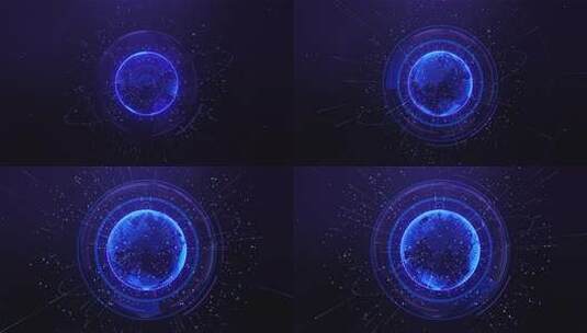 4K科技地球背景视频高清在线视频素材下载
