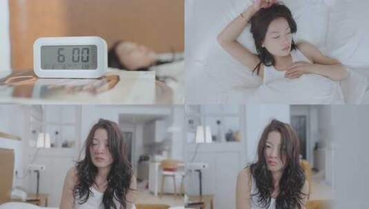 失眠的女性不想起床高清在线视频素材下载