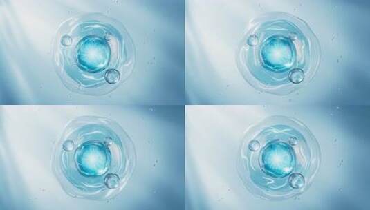 DNA水分子螺旋结构球高清在线视频素材下载