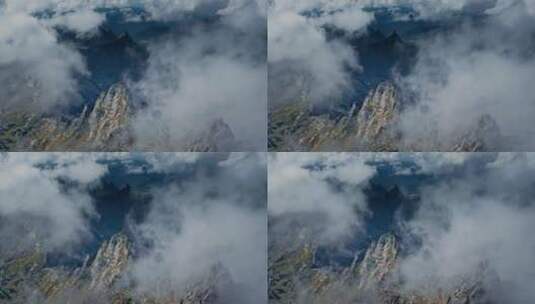 峡谷云雾的航拍高清在线视频素材下载