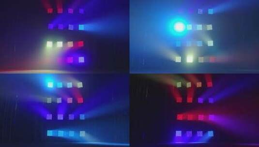 红色和蓝色聚光灯的舞台高清在线视频素材下载