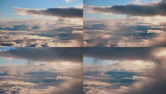 从飞机上看云和天空高清在线视频素材下载