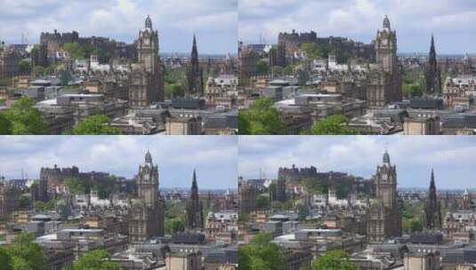 苏格兰爱丁堡的建筑群高清在线视频素材下载