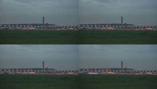 飞机场的延时拍摄高清在线视频素材下载