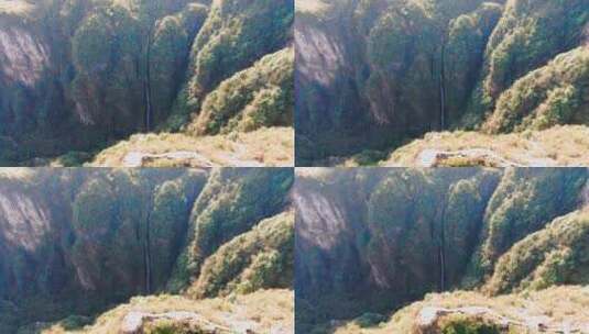 湖南湘西矮寨奇观德夯大峡谷问天台流沙瀑布高清在线视频素材下载
