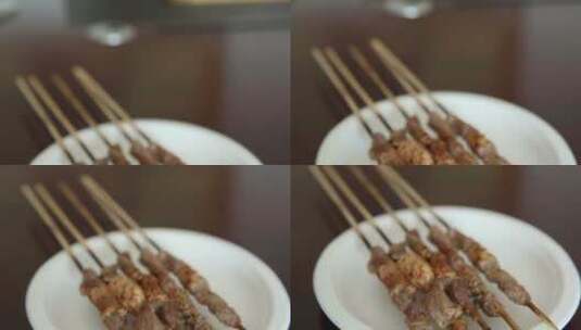 羊肉串烤肉串烤串烧烤高清在线视频素材下载