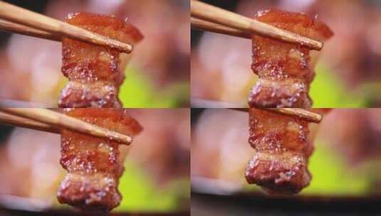 猪肉肥肉红烧肉炖肉高清在线视频素材下载