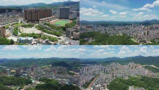 广宁城市大景空镜合集高清在线视频素材下载