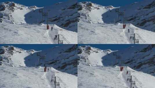 滑雪者学习滑雪高清在线视频素材下载
