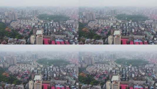 4k航拍衡阳城市建筑天际线高清在线视频素材下载