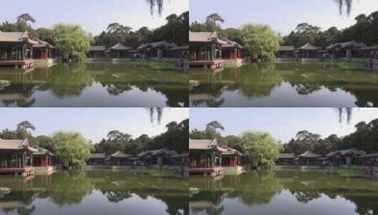 北京颐和园谐趣园内景观高清在线视频素材下载