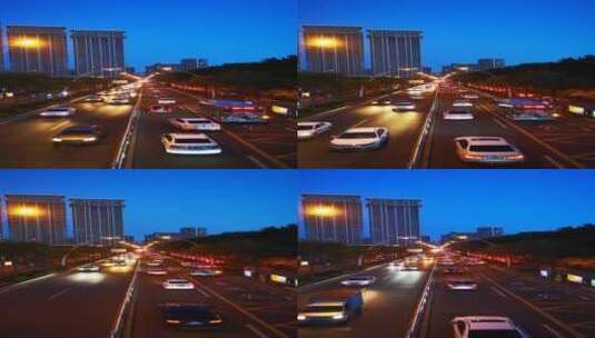 福建厦门城市夜景交通高清在线视频素材下载