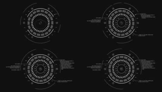 科技hud元素透明背景高清在线视频素材下载