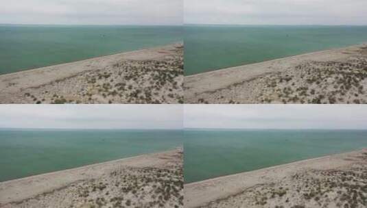 原创 新疆阿勒泰福海县乌伦古湖自然风光高清在线视频素材下载