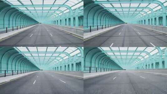 深圳高架透明观光隧道高清在线视频素材下载