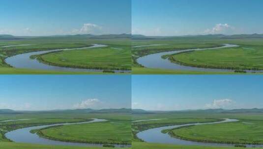 额尔古纳河延时摄影高清在线视频素材下载