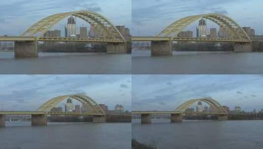 辛辛那提桥上的夜景高清在线视频素材下载