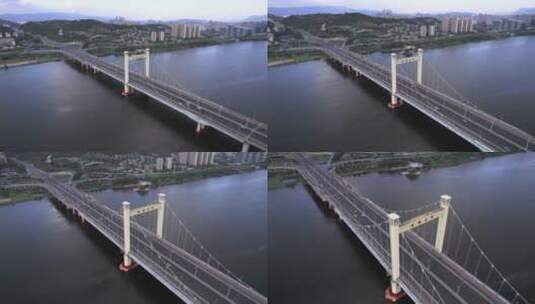 航拍福州洪塘大桥风光高清在线视频素材下载