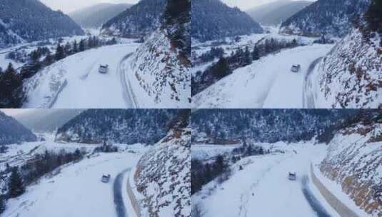 雪景，与天堂如此的靠近享受大自然的美高清在线视频素材下载