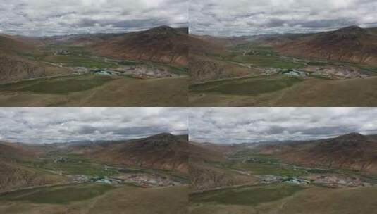 西藏G318川藏公路邦达镇高清在线视频素材下载