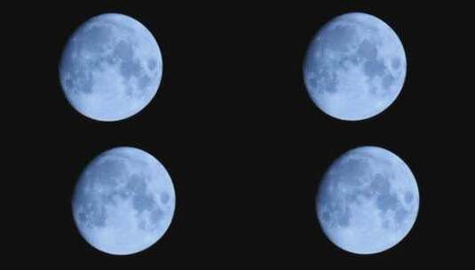 高清拍摄黑色背景中的月球高清在线视频素材下载