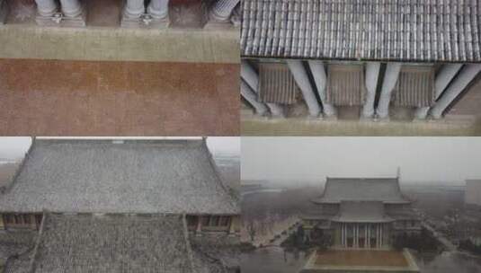 小雪中的河南大学大礼堂高清在线视频素材下载