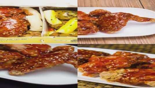 韩式炸鸡美食4k竖版合集高清在线视频素材下载