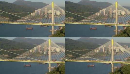 香港汀九大桥航拍大景高清在线视频素材下载